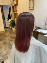 リッカヘアー(Ricca hair)&nbsp;レッドブラウン小顔セミロングストレート美シルエット20代30代