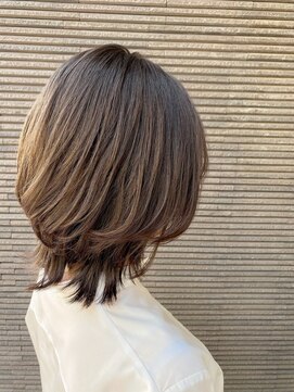 クリュウゲート 三鷹店(KURYU GATE) 黒髪/グレーベージュ/レイヤーロング/前髪パーマ[三鷹/三鷹駅]
