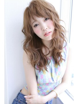 リル 西宮(LiL') 【LiL'西宮】波ウェーブカール_セミロング_ことりベージュ_夏★