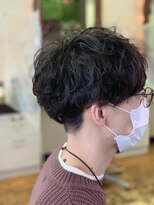 フレンズ 環状通東店(friend's)&nbsp;センターパートツイストスパイラルパーマメンズマッシュパーマ5