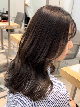 ノク(nok) まろみグレージュカラー_前髪マチルダボブピンクベージュ