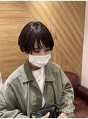 ショート/ショートボブ/前髪/暗髪/黒髪/小顔/髪質改善/南越谷