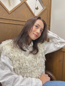 ブリンク(blink) チョコレートベージュケアカラーブリーチなし前髪なし10トーン
