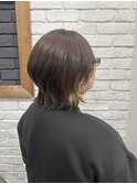 ウルフカットでインナーカラー