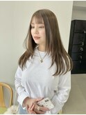 髪質改善ニュアンスカラーくすみカラー韓国風レイヤーロング