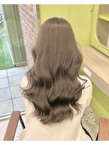 ノー バイ イオエ 西梅田(no. by ioe)&nbsp;ブリーチなしカラー/髪質改善/ミルクティーベージュ/小顔ヘア