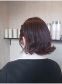 ウェーブ巻き サイド編み込み