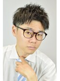 ビジネスアップバングスパイキーショート刈り上げショート
