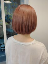 【WISTERIA】丸みショートボブピンクベージュコーラルピンク