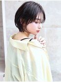 小顔、オリーブカラー、ハイライトカラー、セミウェットウェーブ