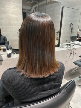 シーク センター南店(seek) ハイライト&縮毛履歴へのダメージレス縮毛矯正＊