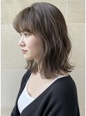 ボブパーマ ゆるふわミディアム ゆる巻き パーマヘア 銀座