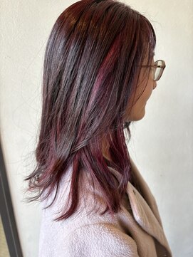 インナーブリーチありのワインレッドカラー