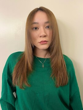 ランプ 代官山(the lamp) 透明感アッシュベージュ髪質改善ストレートレイヤースタイル