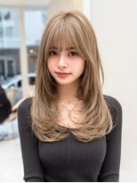 ダル 渋谷/表参道(DAL.)&nbsp;バタフライレイヤーロングレイヤーハイトーングレージュブリーチ