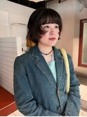 ショートボブ/ニュアンスパーマ/hanami