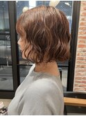 ◎冬の小顔ボブ×透明感グレージュ◎ボブパーマ
