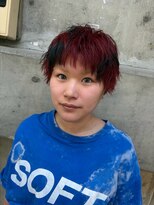 アジリ(agili)&nbsp;デザインカラー/ベリーショート/個性派/レッドカラー
