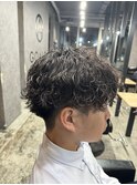 波巻きパーマ