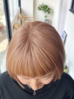 りら(Lilas)&nbsp;ハイトーンオレンジベージュボブ