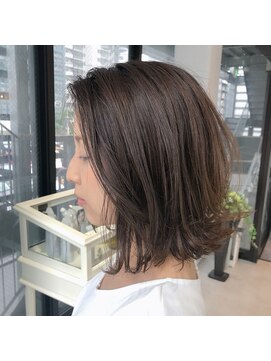 テラスヘア 新潟駅南(TERRACE hair) アッシュベージュ×外はねボブ