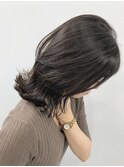 前髪 アンブレラカラー こなれミディ イメチェン ウェーブパーマ