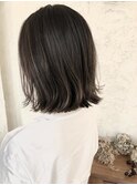 透明感ボブ/アッシュブラウン/外ハネミディ【元町/石川町】