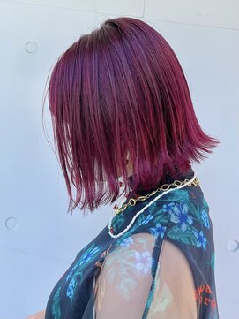 カリーナコークス 原宿 渋谷(Carina COKETH) ダブルカラー/ワインレッド/ダブルカラー/ウルフカット/ボブ