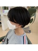 ワイドバングマッシュショート