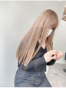 ローレン(Lolen.) 縮毛矯正しててもブリーチ出来る!!【ミルクティーベージュ☆】