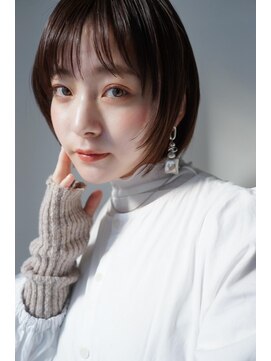 ネオリーブ クーロ(Neolive curro) 切りっぱなしボブ×顔まわりレイヤー*