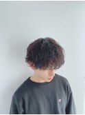 波巻きスパイラルパーマ・ツーブロック・束感ショート