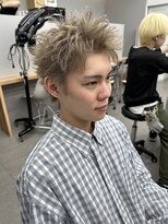 メンズカット／ハイトーンベージュ／イルミナカラー