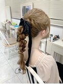 編みおろしポニー