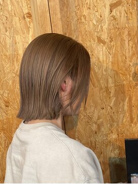 アフターニュース 新潟(afternews) ボブ/ミルクティーベージュカラー/ブリーチ/ダブルカラー/駅南