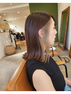 ヨハク(yohak) インナーカラー×シルバーベージュ