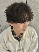 ニアウ 太田店(Niau)&nbsp;メンズパーマセンターパートニュアンスパーマアイブロウ眉毛太田