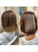 ブリーチ毛　美髪ストレート　二子玉川　用賀