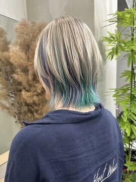 ギークス(GEEKS) 【GEEKS渋谷】ハイトーン/デザインカラー/インナーカラー/ウルフ