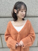 髪質改善カラー大人ナチュラル外ハネくびれレイヤーミディアム