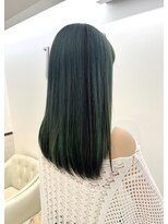 ゼンコー オモテサンドウ(ZENKO Omotesando)&nbsp;ロングカット/グリーン／フレーミングポイントカラーブリーチ