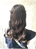 ヘアアレンジ/横浜/編みおろし/ハーフアップ