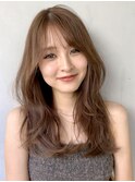前髪 アンブレラカラー こなれミディ イメチェン