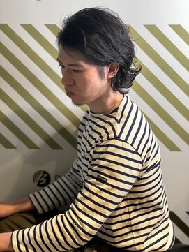 バーバーバー アカバネ(BARBER-BAR AKABANE) バーバーが作るメンズボブ ナチュラルカールパーマ#1