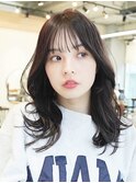ハイレイヤー/ミディアム・ロング/20代/顔周り/ショコラブラウン