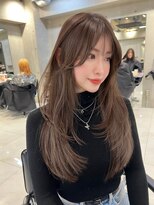 サイン 表参道(SIGN)&nbsp;韓国ヘアーハッシュカットレイヤーカットグレージュブリーチ無し