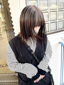 ロマーリ 岡山店(LOMARLIE) 20代30代アンブレラカラーホワイトブロンド岡山デザインカラー