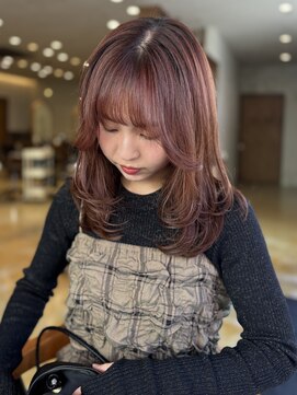 ザクザクレイヤー×ピンクベージュ