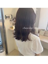 シュシュ(chouchou)&nbsp;大人ガーリー/外ハネカール/チョコレートベージュ