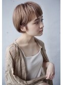 眉上バング/フレンチガーリー/ヘーゼルベージュ/マッシュボブ